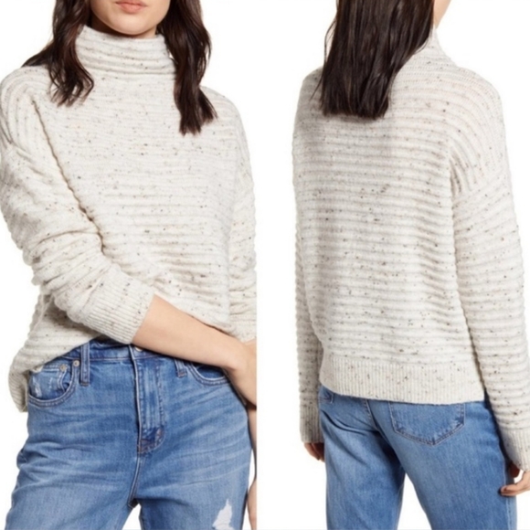 Madewell Donegal Belmont mock turtleneck sweater in coziest yarn size small - Picture 6 of 16
